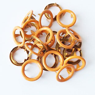 Snap-on button ring Pale orange