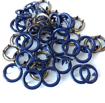 Snap-on button ring Dark blue