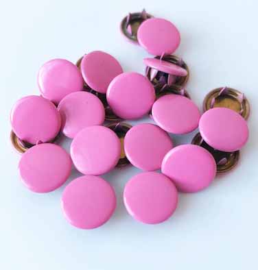 Snap-on button Hot pink