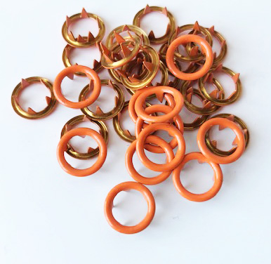 Tryckknapp ring Orange