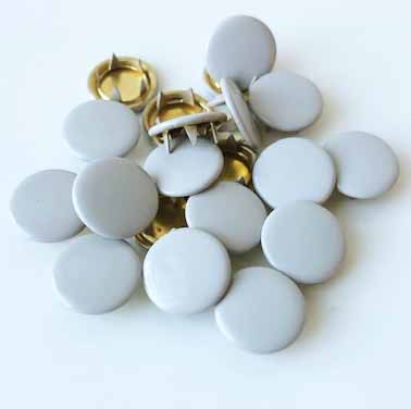 Snap-on button Coverd Light grey