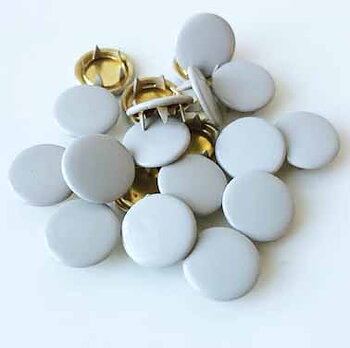 Snap-on button Coverd Light grey