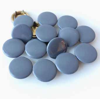Snap-on button Coverd Dark grey