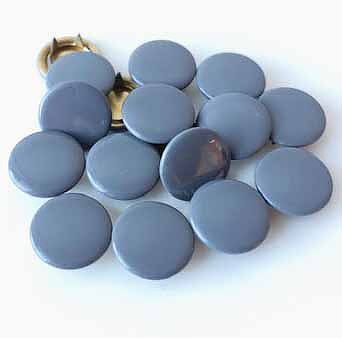 Snap-on button Coverd Dark grey