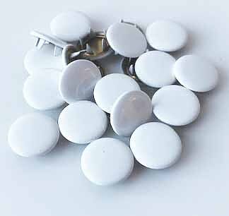 Snap-on button coverd White