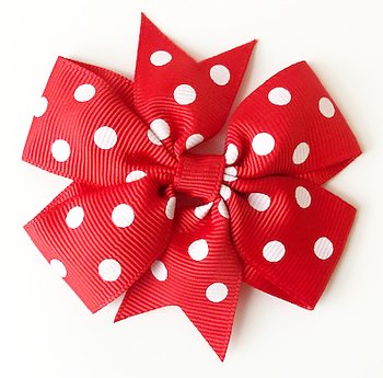 Rosett Rödprickig 80x80mm 