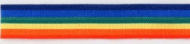Foldover elastics 16mm Rainbowstriped vertical
