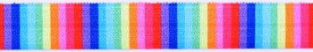 Foldover elastics 16mm Rainbowstriped horizontal