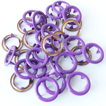 Snap-on button ring Dark purple