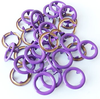 Snap-on button ring Dark purple