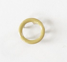 Snap-on button ring pale mustard