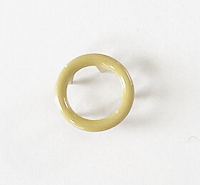 Snap-on button ring pale mustard