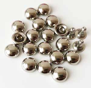 Rivet silvercolourd round 7mm