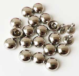 Rivet silvercolourd round 7mm