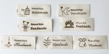 Tryckt bomullsband handmade Natural style 7-pack