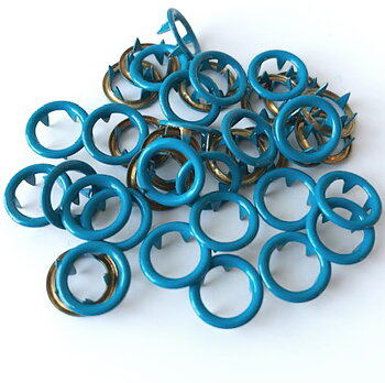 Snap-on button ring Dark turquise