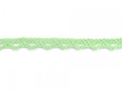 Non elastic lace cotton green 10mm