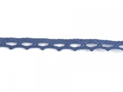 Non elastic lace cotton navy 10mm
