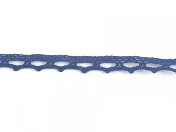 Non elastic lace cotton navy 10mm