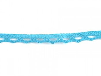 Non elastic lace cotton turquise 10mm