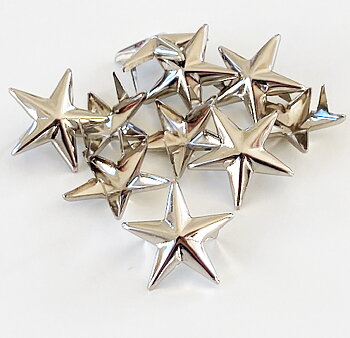 Rivet silvercoloured star 15mm