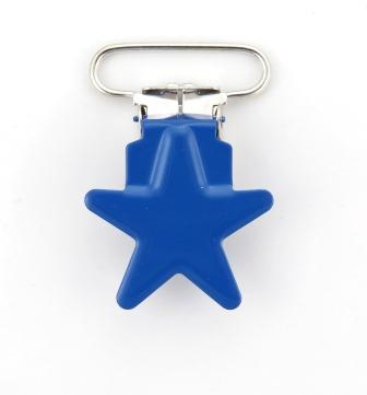 Nappclips stjärnformat marinblå