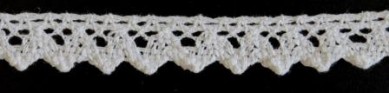 Non elastic lace cotton white 20mm