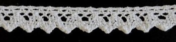 Non elastic lace cotton white 20mm