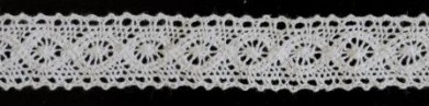 Non elastic lace cotton white 23mm