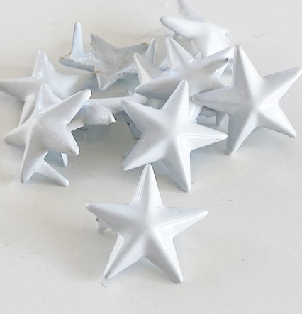 Rivet white star 15mm