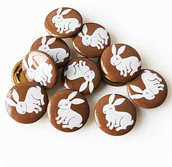 Snap-on button Brown rabbit Trådsnella