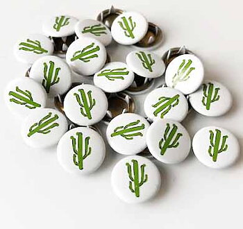 Snap-on button Cactus