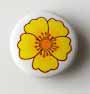 Tryckknapp Gul blomma vintage in my heart - 2