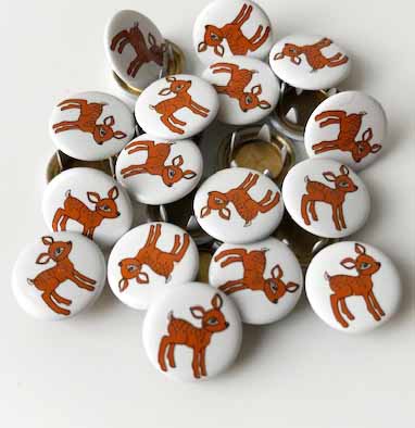 Snap-on button Deer Vintage in my heart