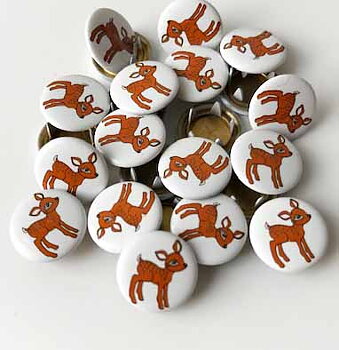 Snap-on button Deer Vintage in my heart