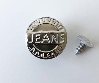 Jeansknapp silverfärgad