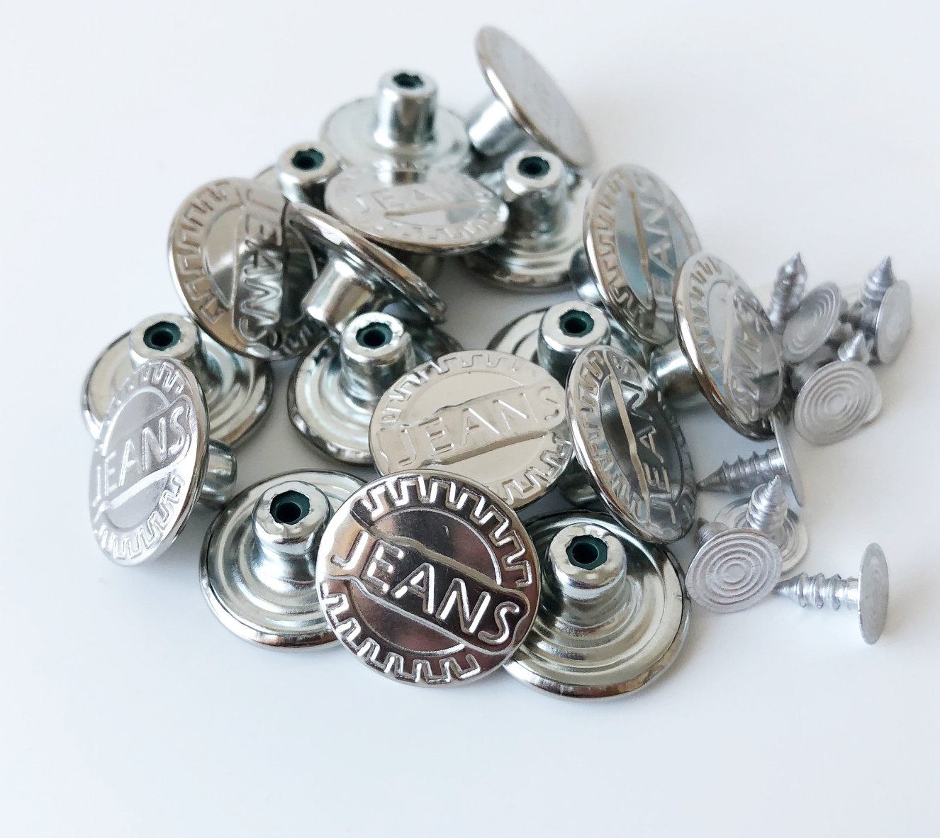 Jeansknapp silverfärgad - 2