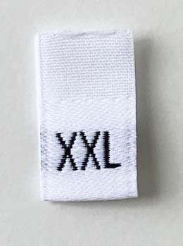 Vit  vävd vikt storlekslapp XXL