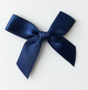 Satin bow Dark blue