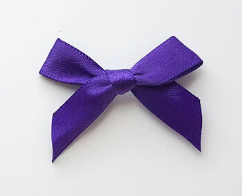 Satin bow Dark purple
