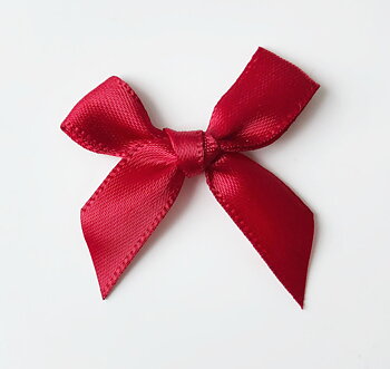Satin bow Dark red