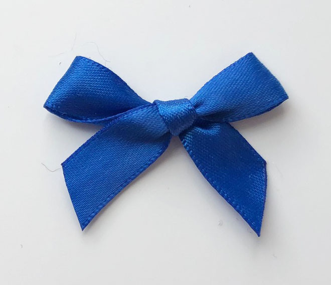 Satin bow Navy
