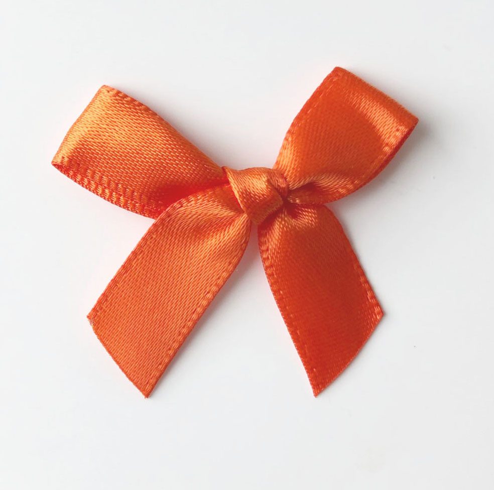 Satin bow Orange