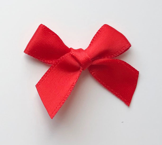 Satin bow Red