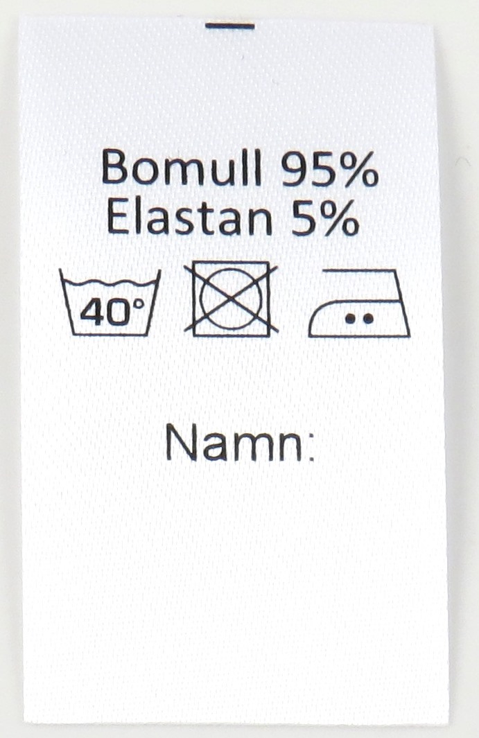 Satinlapp Bomull Elastan Namn
