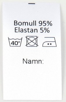 Satinlapp Bomull Elastan Namn