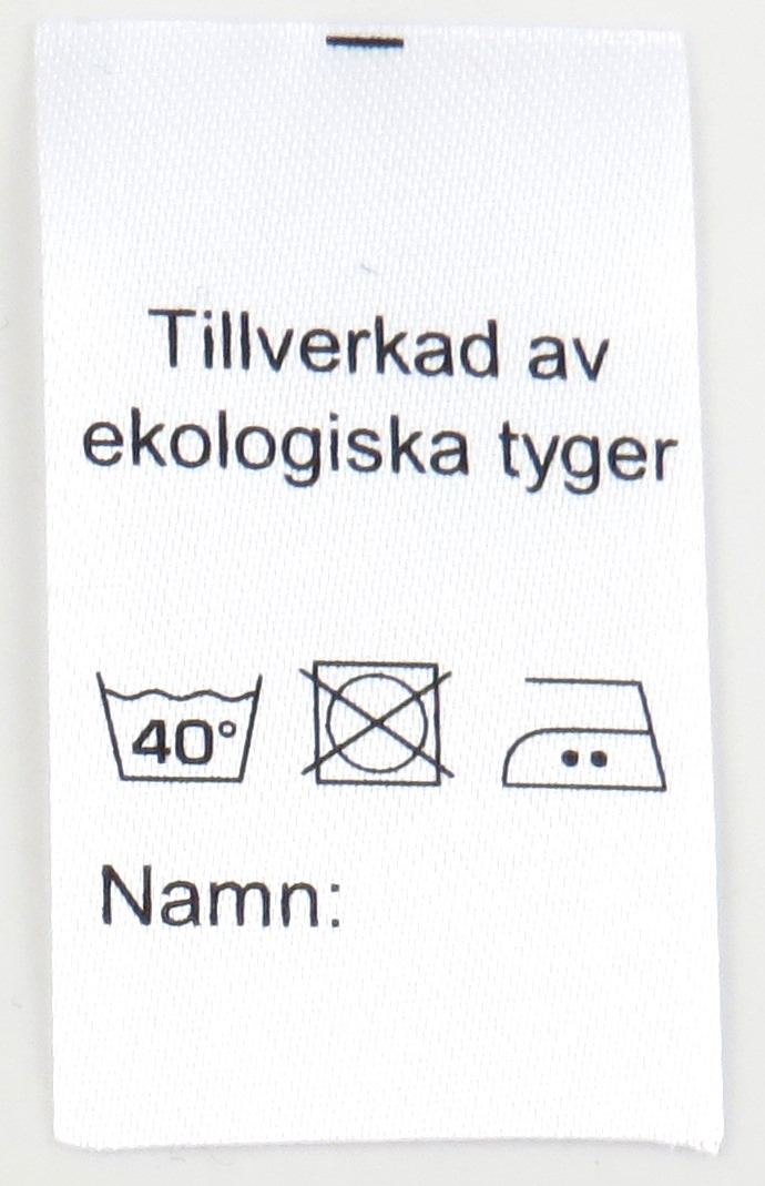 Satinlapp Tillverkad av ekologiska tyger