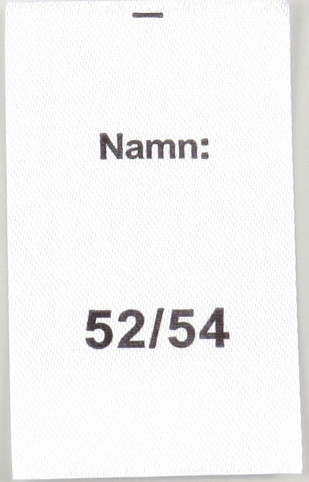 Satinlapp Namn 52/54