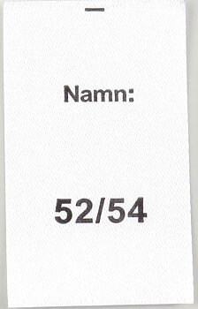 Satinlapp Namn 52/54