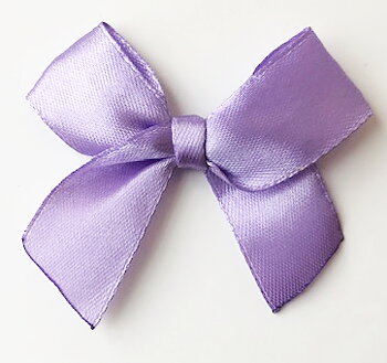 Rosett Satin Stor Lila 70x70mm